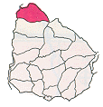 Ubicaci&oacute;n de Artigas en Uruguay