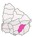 Ubicacin de Lavalleja en Uruguay